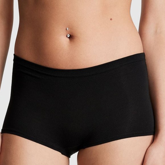 VS L HALLOWEEN PINK Cotton Boyshort Panty Skeleton Dogs Pups Animals NWT - Picture 8 of 9